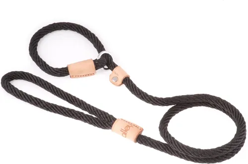 Vista 8 de Alvalley Correas de cuerda para perros con tapón, correas antideslizantes para mascotas para perros, correa suave trenzada sin tirones, ajustable