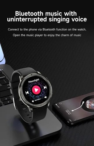 Vista 4 de AOLON Reloj inteligente para hombres y mujeres (respuesta/hacer llamadas), pantalla IPS HD de 1.46 pulgadas, rastreador de fitness, más de 100 modos
