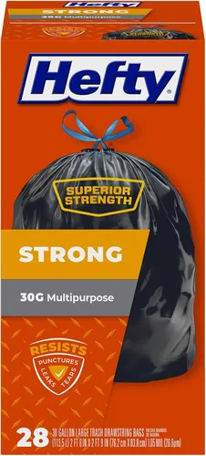 Vista 10 de Bolsas para basura Hefty Grandes, Resistentes para basura , 30 Galones, 56