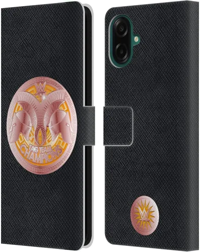 Vista 232 de Head Case Designs Officially Licensed WWE Cruiserweight Champion Title Belts Leather Wallet Case Compatible with Samsung Galaxy A07 4G Campeón