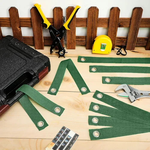 Vista 7 de 48 correas de soporte de árbol de 15.7 pulgadas para estacar, lazos de árbol para estacas de árboles recién plantados rectos y protección contra