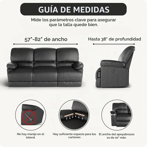 Vista 5 de PAULATO BY GA.I.CO. Funda reclinable – Funda de ajuste suave – Protector elástico de muebles reclinables de 1 pieza – Tela de terciopelo lavable a