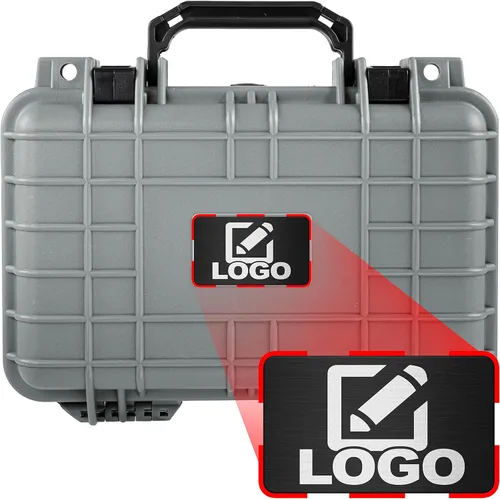 Vista 6 de Eylar Caja rígida para equipo de protección y cámara con placa de logotipo personalizada, caja seca impermeable con espuma de 11.6 pulgadas, 8.3
