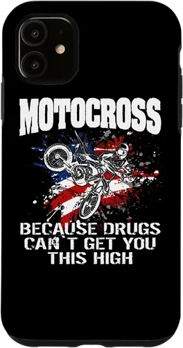 Vista 8 de Motocross Dirtbike MX Motorcycle Us Flag Case para iPhone 17