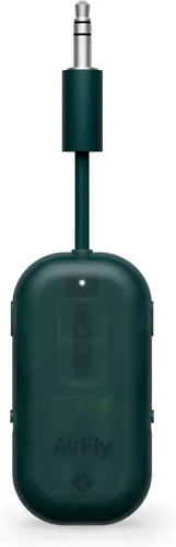 Vista 15 de AirFly Pro 2 Deluxe - Adaptador Bluetooth para avión, conecta 2 AirPods o auriculares inalámbricos - Transmisor/receptor Bluetooth AUX de 3.5mm