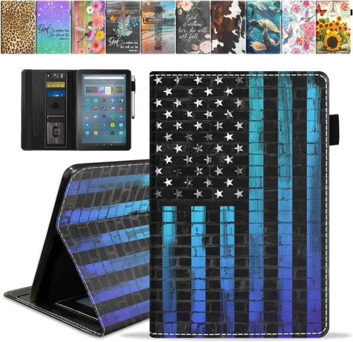Vista 18 de Funda para tableta Amazon Fire Max 11 (11 pulgadas, 13ª generación, versión 2023) con ranura para tarjetas y apagado y encendido automático, funda
