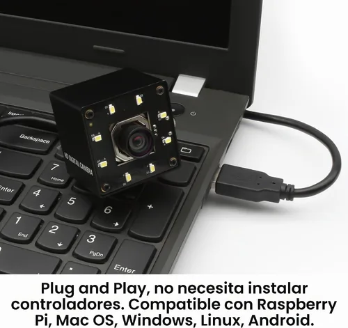 Vista 6 de Cámara USB 4K enfoque automático de 100 grados sin distorsión lente de visión nocturna a color cámara web para computadora UVC USB2.0 Lightburn Cam