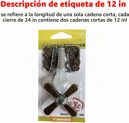 Vista 4 de Extensor de cadena para ventilador de techo, extra largo con bombilla decorativa de vidrio esmerilado y cable de ventilador, se adapta a todos