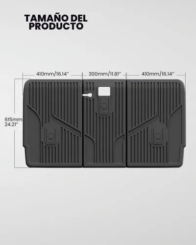 Vista 8 de LASFIT Alfombrillas de respaldo de asiento trasero para Tesla Modelo Y 2020