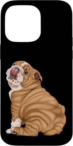 Vista 21 de Funny Puppy Art Illustration English Bulldog Owner Case para iPhone 17