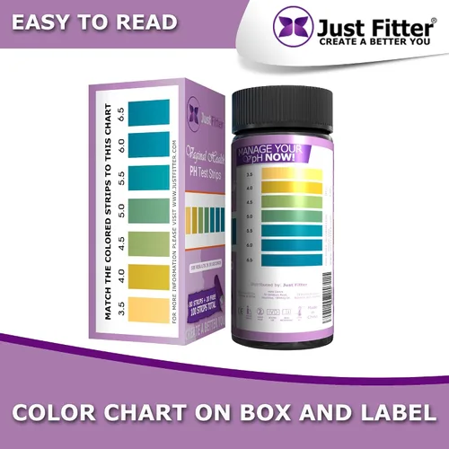 Vista 4 de Just Fitter Tiras de prueba de equilibrio de pH vaginal. Kit de bienestar personal para mujeres. Apoya la higiene femenina, la conciencia