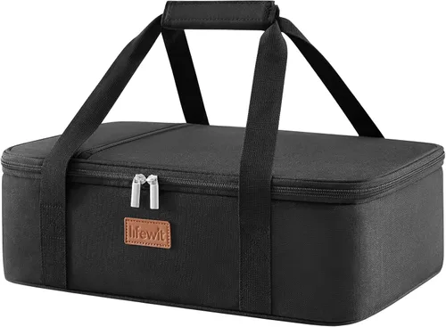 Vista 19 de Lifewit - Porta ollas aislada para alimentos calientes o fríos, olla con tapa y estuche de transporte, soporte para lasaña para fiestas de comida