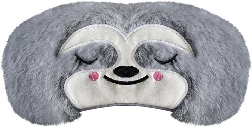 Vista 9 de Lindas máscaras para dormir con diseño de animales de dibujos animados, máscara de felpa para dormir y con los ojos vendados de viaje, divertida