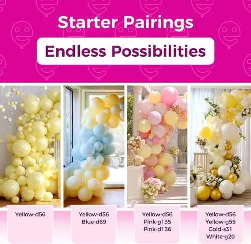 Vista 205 de Bezente Globos Naranjas de Látex para Fiestas - Paquete de 150 Globos de Helio Naranjas Mate Pequeños de 5 Pulgadas para Decoraciones de Fiestas