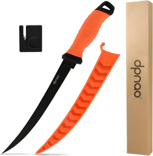 Vista 8 de Cuchillo de filete de pesca, hoja afilada y flexible de acero inoxidable de 5 a 9 pulgadas, cuchillos de nivel profesional para filetear y deshuesar