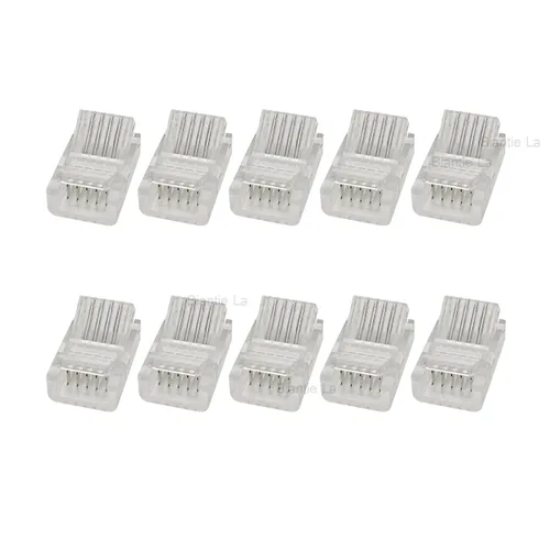 Vista 2 de 5 Pin 0.394 in RGBW LED tira a cable conector Solderless Clips