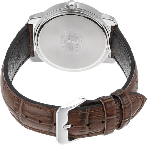 Vista 2 de Casio MTP1192E-7A - Reloj de cuarzo para hombre (piel, esfera blanca), color marrón