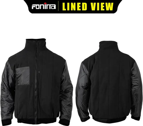 Vista 2 de FONIRRA - Chaquetas bomber de alta visibilidad con forro polar, ANSI Clase 2, chaqueta reflectante impermeable para hombres