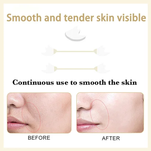 Vista 3 de Cinta de estiramiento facial invisible, cinta invisible de estiramiento facial y bandas en forma de V, herramientas faciales para arrugas y líneas