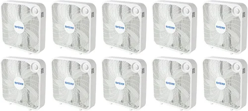 Vista 11 de Ventilador de pie clásico Hurricane con 3 velocidades silenciosas, negro, 20" - Unidad de enfriamiento de aire eléctrico portátil con cable