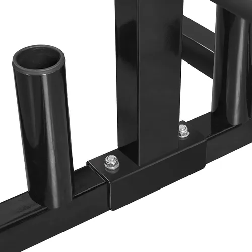 Vista 4 de Yaheetech Soporte para placas de mancuernas y mancuernas de 2 pulgadas para árbol olímpico, soporte para placa de parachoques de peso con 2 soportes