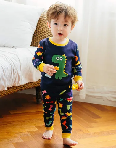 Vista 2 de VAENAIT BABY 12M-12Y Niños Niños Niños Niñas Animal Camión Conejo Personaje 100% Algodón Pijama Conjunto