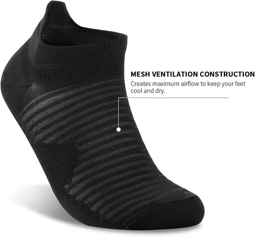 Vista 3 de Calcetines de compresión para correr de corte bajo (6 pares) para hombres y mujeres