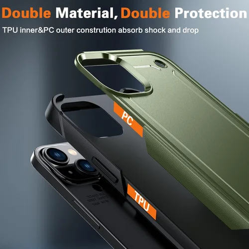 Vista 7 de Oneagle Funda para iPhone 14 Plus, [4 en 1] iPhone 14 Plus con protector de pantalla 9H HD + protector de lente de cámara[10 pies a prueba de caídas
