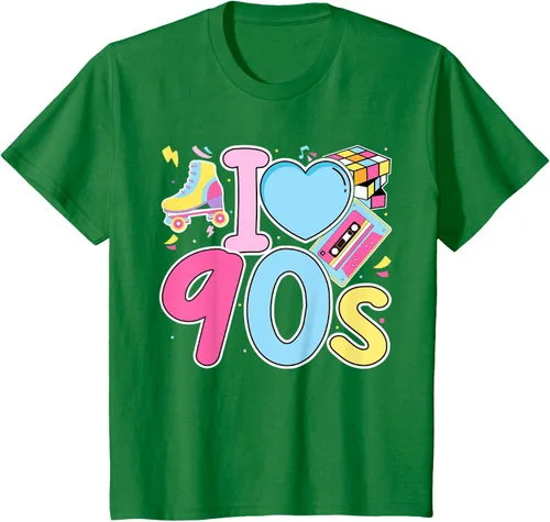 Vista 56 de I Love 90's Retro Style Nostalgia Vibe Funny 1990's Party T-Shirt Negro