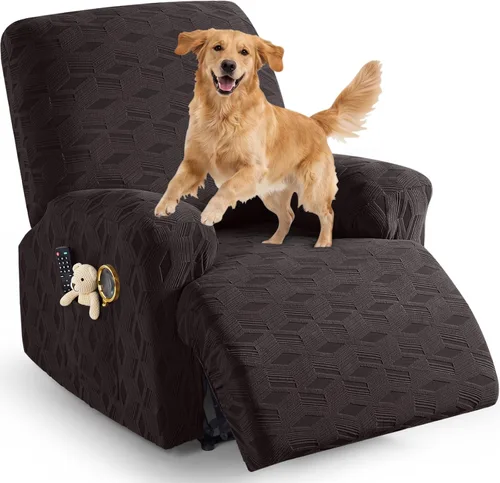 Vista 63 de TAOCOCO Funda para Reclinable de 3 Piezas, Fundas para Silla Reclinable, Funda Elástica de Jacquard para Silla Reclinable, Protector de Muebles