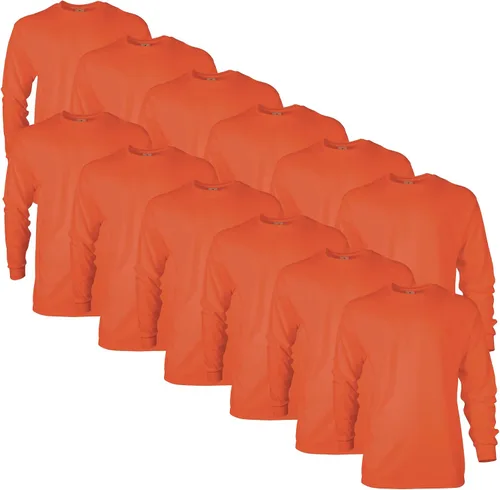 Vista 183 de Gildan - Camiseta de manga larga de algodón ultra estilo G2400 para adultos, paquete múltiple