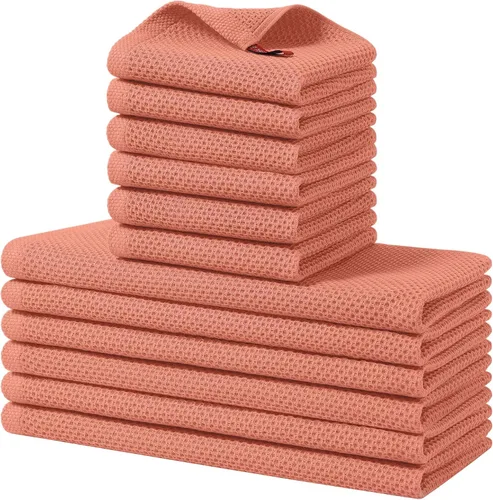 Vista 88 de Homaxy Juego de toallas y paños de cocina 100% algodón, 30 x 30 centímetros y 33 x 71 centímetros, juego de 8 toallas de cocina ultra suaves