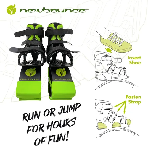 Vista 5 de New Bounce Zapatos de salto - Zapatos de salto canguro para niños - Zapatos de luna de ejercicio - Zapatos hinchables para edades de 8 a 12 años