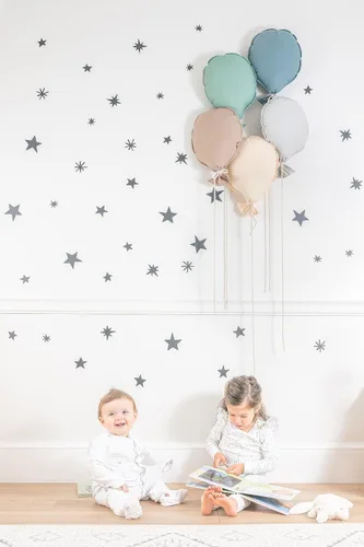 Vista 2 de Mix Stars Sky - Calcomanías de pared para niños, habitación de bebé, cuarto de bebé y sala de estar. 96 piezas calcomanías adhesivas de vinilo