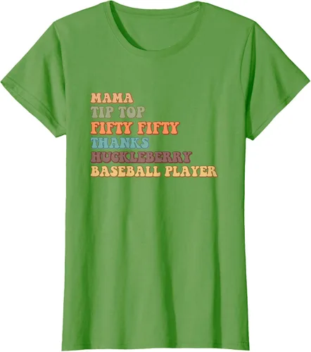 Vista 3 de Mama Tip-Top Fifty Fifty Thanks Huckleberry - Camiseta de béisbol, Negro