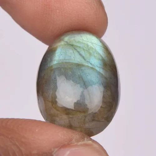 Vista 4 de GEMHUB Piedra de cabujón de labradorita 17.00 Ct Labradorita Natural Labradorita Azul Labradorita Cabujón Oval, Gema, Ruso - Labradorita