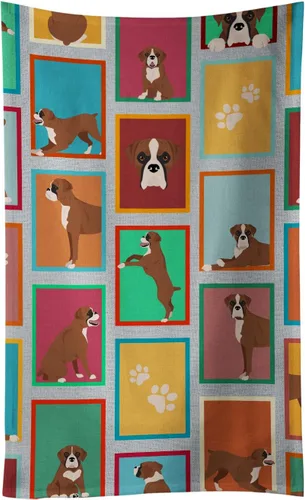Vista 90 de Caroline's Treasures MLM1160KTWL - Lots of Red Siberian Husky - Toalla de cocina para invitados, toalla de baño decorativa para cara, té, paño