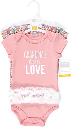 Vista 306 de Hudson Baby baby-girls Cotton Bodysuits 3-pack