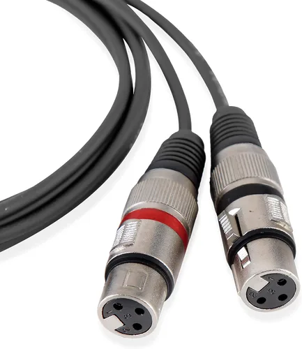 Vista 3 de Pyle PPRC-X05 Dual 5 pies. Cable de enlace de audio profesional XLR hembra a RCA macho