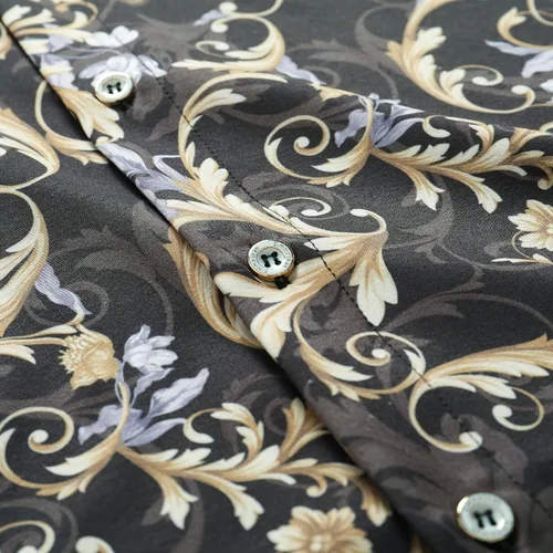 Vista 5 de Camisa hawaiana para hombre, manga corta, con botones, ropa de playa, unisex, flamencos, verano, camisas florales Aloha