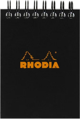 Vista 9 de Rhodia Bloc de notas encuadernado con alambre, A4, punto - negro (185039C)