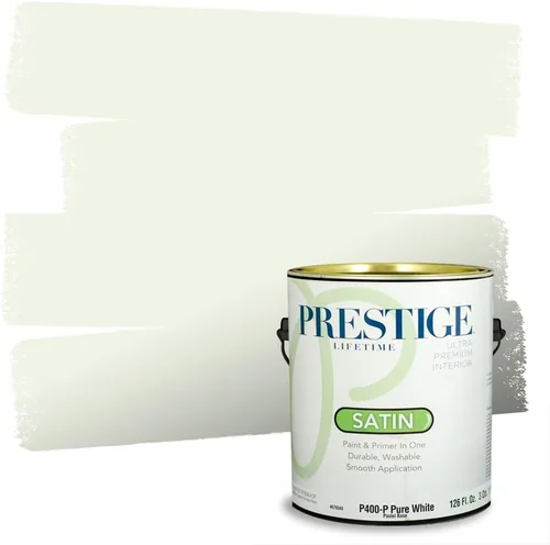 Vista 73 de PRESTIGE Pintura exterior e imprimación en uno, aloe, plano, 1 galón