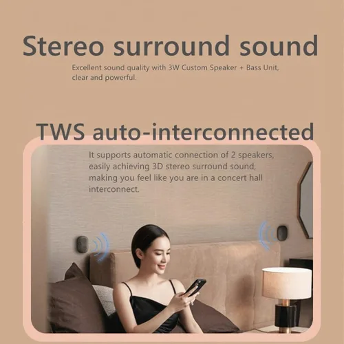 Vista 2 de Altavoz Bluetooth magnético portátil - Mini amplificador de sonido inalámbrico con micrófono, volumen mejorado y voces claras para llamadas manos