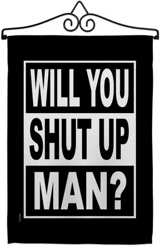 Vista 26 de Will You Shut Up Garden House Flag - Set Patriotic Vote President Democrat Republican Tea Party United State American Election - Decoration Banner