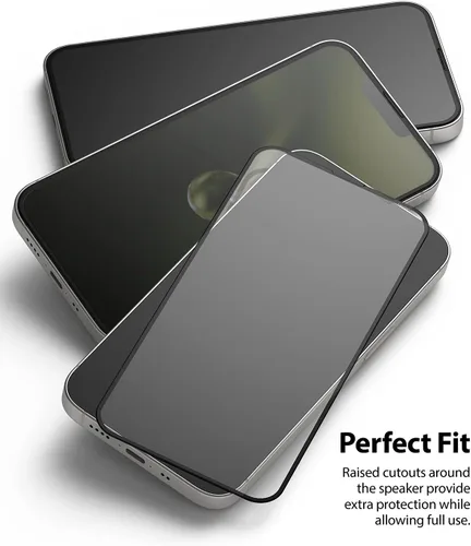 Vista 4 de Ringke Protector de pantalla de vidrio de cubierta completa compatible con iPhone 13 Mini, antiarañazos, compatible con fundas, cobertura completa
