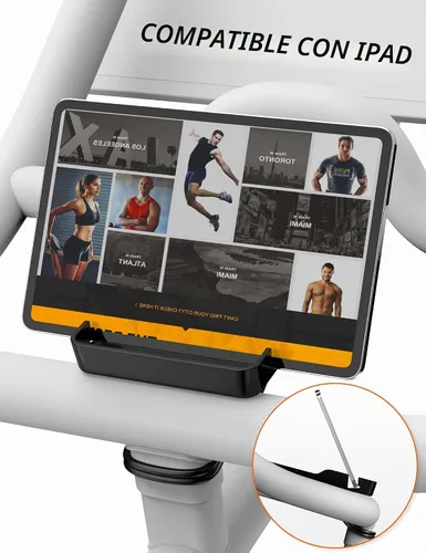 Vista 5 de Soporte de teléfono para bicicleta Peloton y bicicleta Peloton +, accesorios de bicicleta Peloton, bandeja de montaje de alfombrilla de silicona