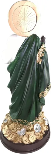 Vista 2 de San Judas Tadeo - Figura religiosa de San Judas Tadeo de 9 pulgadas, material de resina