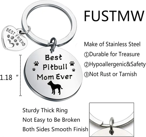 Vista 3 de FUSTMW - Llavero para perro con diseño de perro