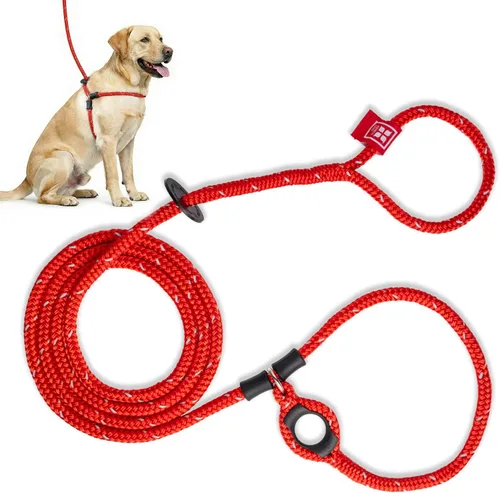Vista 18 de Harness Lead Juego de arnés y correa para perro sin tirones, arnés antitirones para todas las razas y tamaños, diseño de cuerda acolchada de una