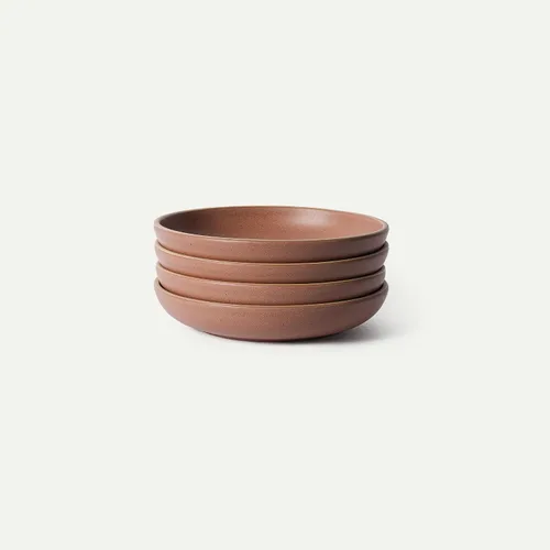Vista 12 de MORA Juego de 4 platos medianos de cerámica para pasta/cuencos anchos de cerámica de 30 onzas, aptos para microondas, horno y lavavajillas, cosecha